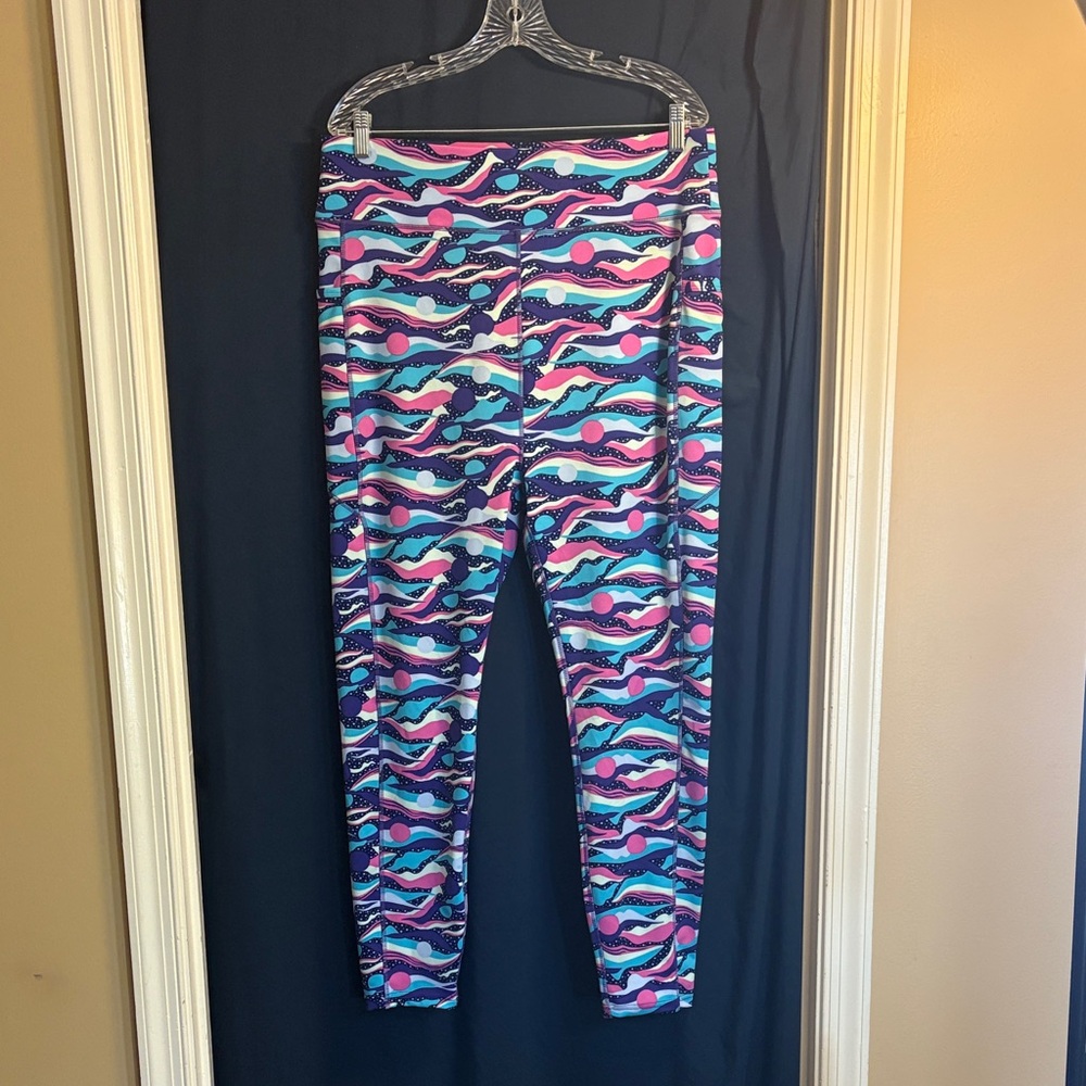POP Fit Colorful Wave Pattern Leggings